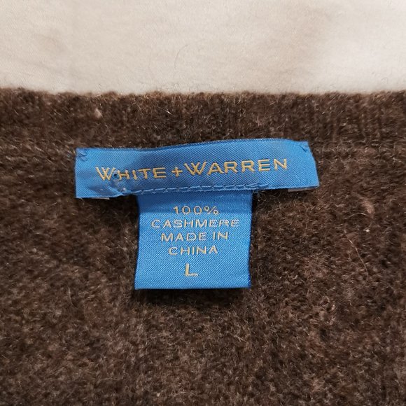 White + Warren 100% Cashmere Crewneck Sweater Half Sleeves - Picture 2 of 9